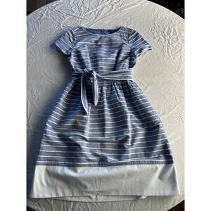 Brooks Brothers Striped Cotton Dobby Dress, Size 2